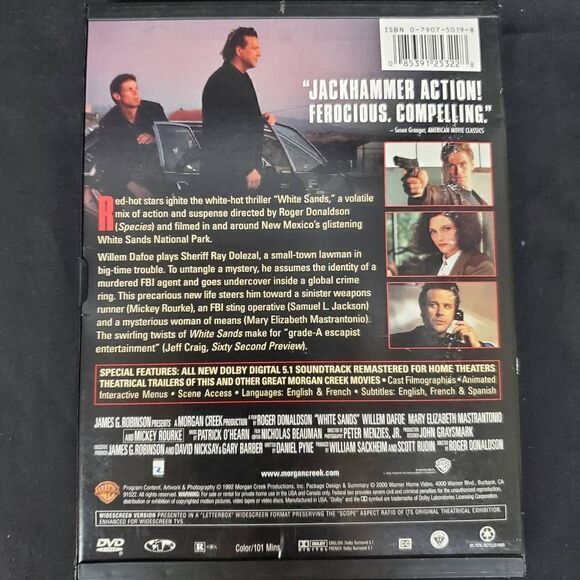 White Sands, 1992 Film, Crime/Thriller DVD Movie - Picture 3 of 3